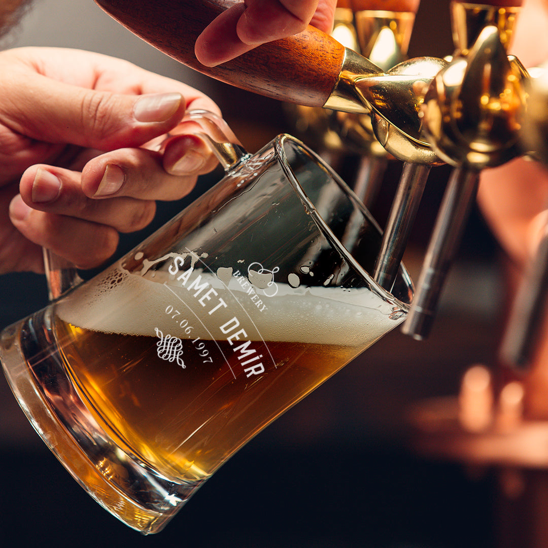 Brewery - Kişiye Özel Kulplu Bira Bardağı