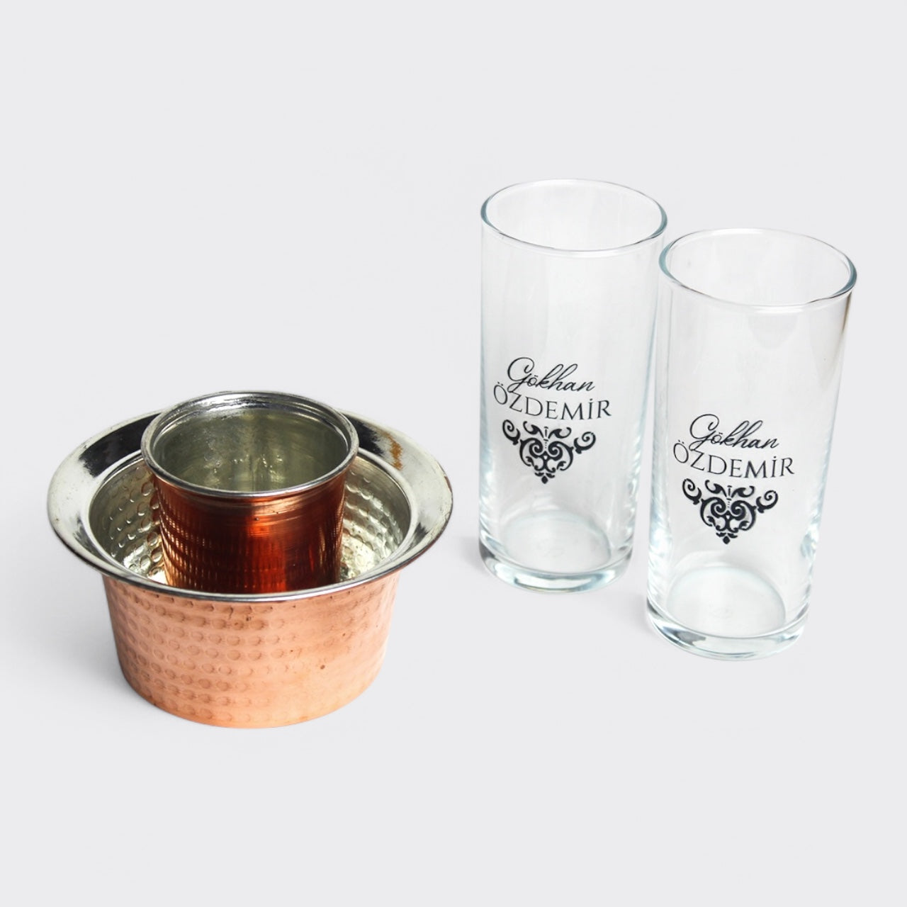 Keyf-i Rakı - Ahşap Kutulu Kişiye Özel Ehlikeyf & Kadeh Seti