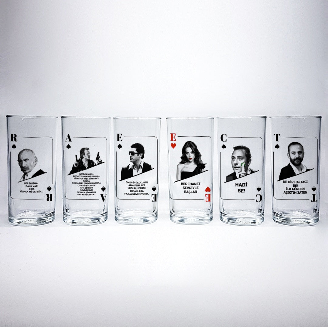 Ezel - 6'lı Rakı Kadehi Seti