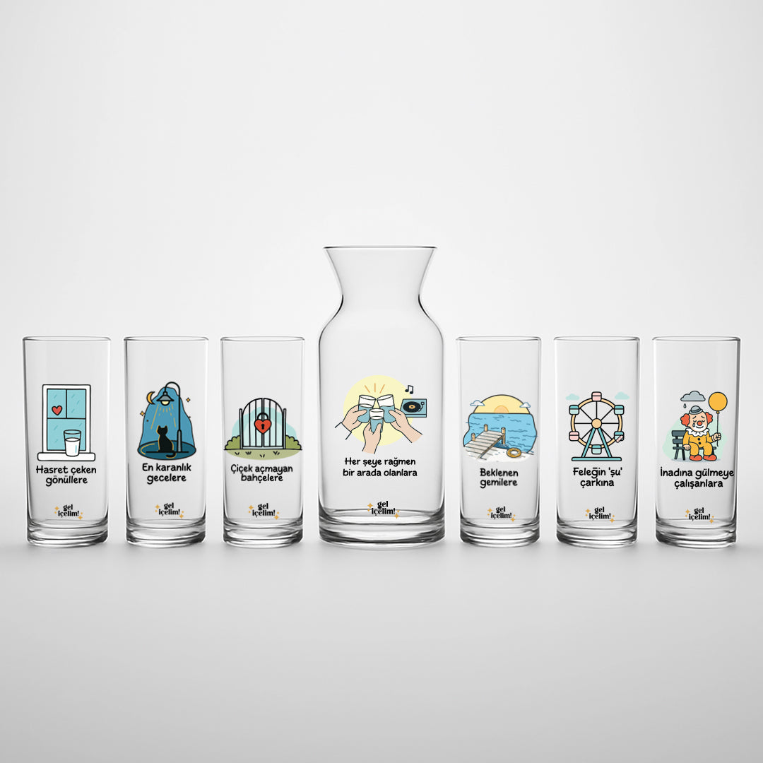 Gel içelim - 6+1 Rakı Kadehi & Karaf Seti
