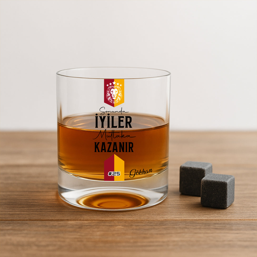 Sonunda İyiler Mutlaka Kazanır - Simple Tekli Viski Kadehi