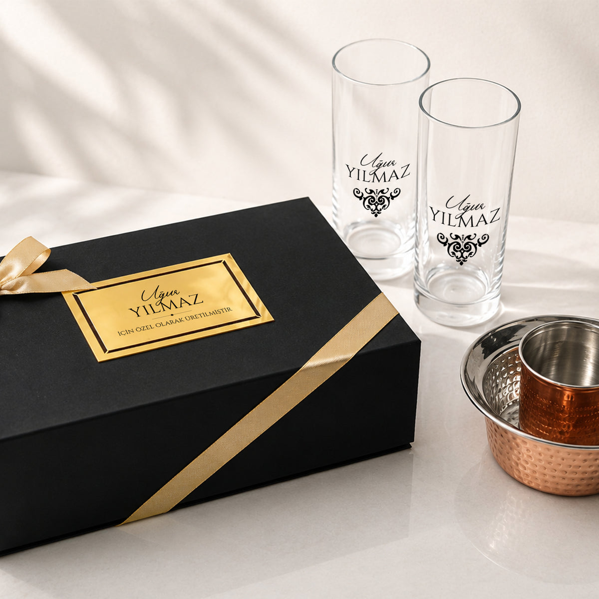 Keyf-i Rakı - Premium Kutulu Kişiye Özel Ehlikeyf & Kadeh Seti