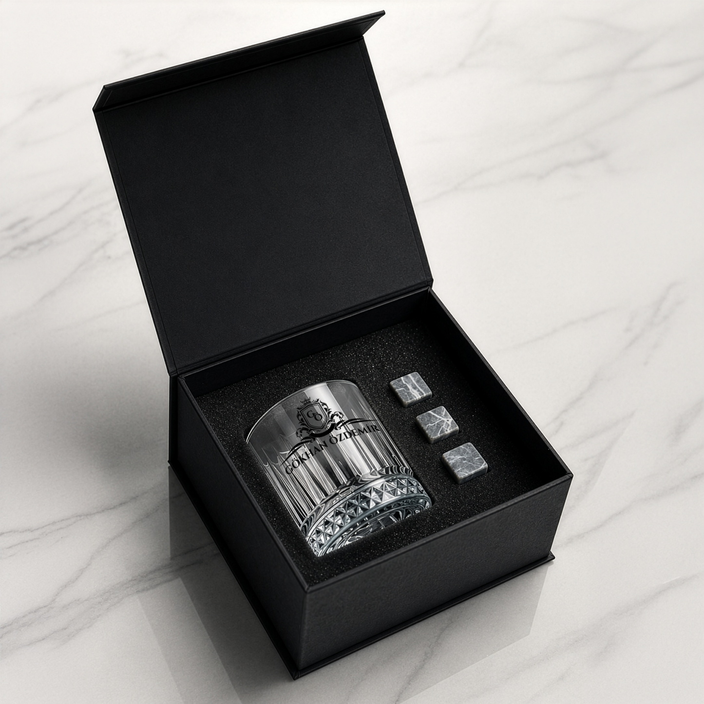 Royal Paradise - Premium Kutulu Kişiye Özel Tekli Viski Kadehi