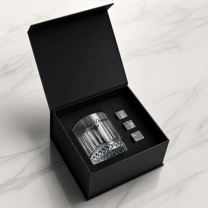 Black Paradise - Premium Kutulu Kişiye Özel Tekli Viski Kadehi