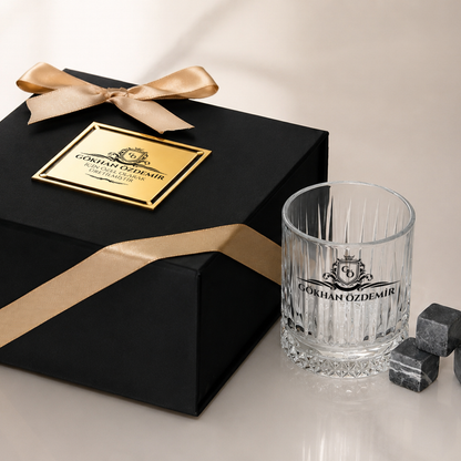 Royal Paradise - Premium Kutulu Kişiye Özel Tekli Viski Kadehi