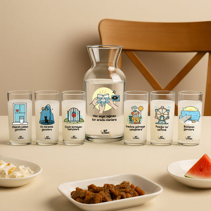 Gel içelim - 6+1 Rakı Kadehi & Karaf Seti