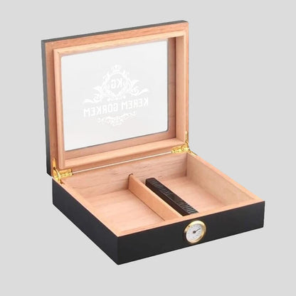 Kişiye Özel Siyah Humidor Puro Kutusu