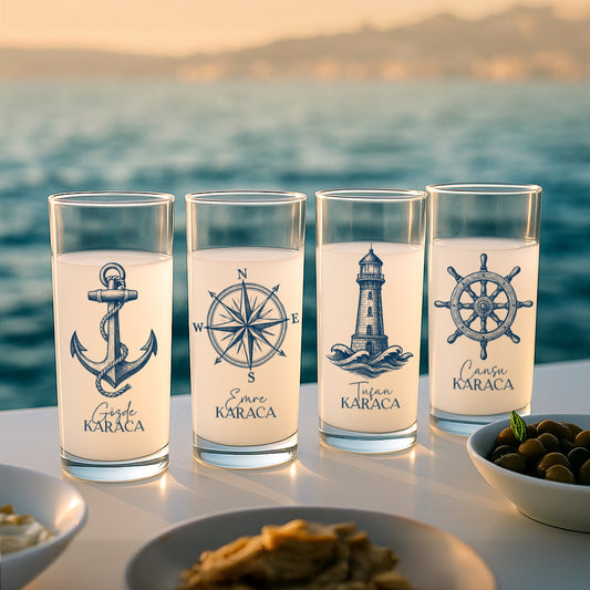 Marine - 4'lü Rakı Kadehi Seti