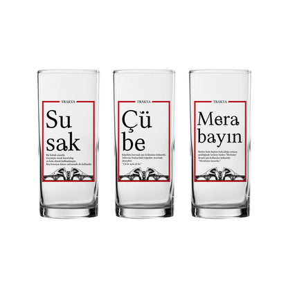 Trakya Sözlüğü - 6+1 Rakı Kadehi ve Karaf Seti