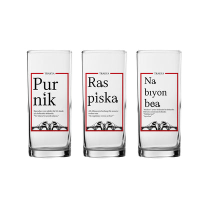 Trakya Sözlüğü - 6+1 Rakı Kadehi ve Karaf Seti